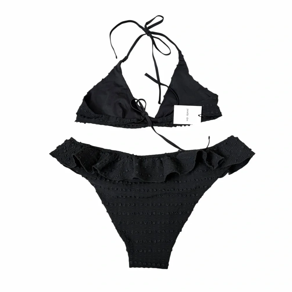 Peachy Den Cynthia Black Bikini Set XXL